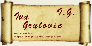 Iva Grulović vizit kartica